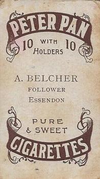 1912-13 Sniders & Abrahams Australian Footballers - Star (Series H) #NNO Alan Belcher Back